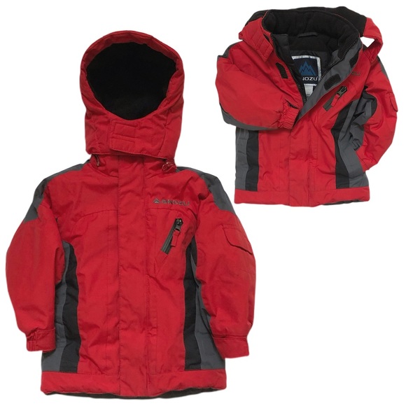 Snozu Other - Red, Black & Gray Boys Ski Jacket / Coat w/ Hood
